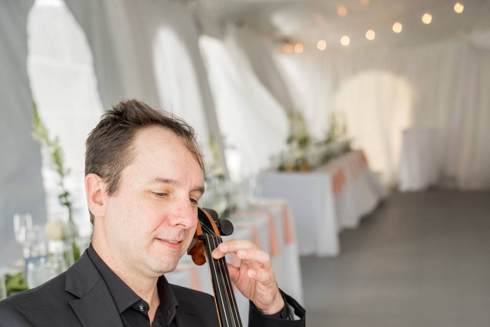 Cellist on Peaks Island