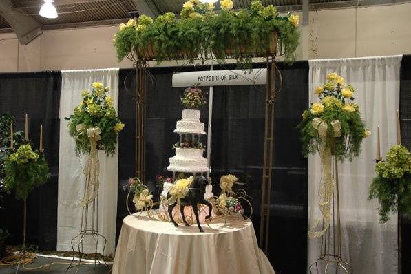 Potpourri of Silk Flowers and Cakes