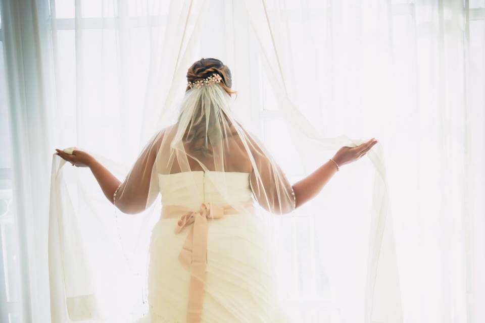 Bride from behind