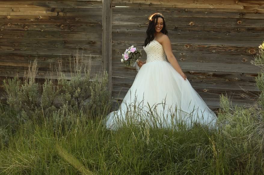 Cleaners shop wedding dress