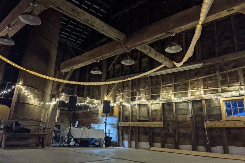 Inside of barn