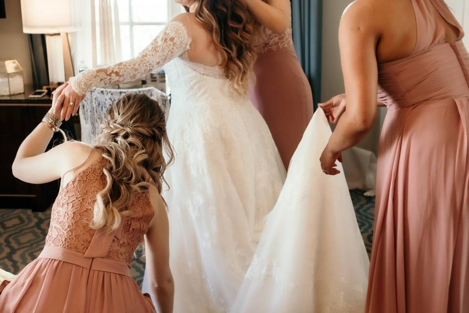 Getting dressed