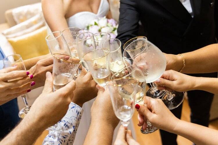 A toast to the newlyweds