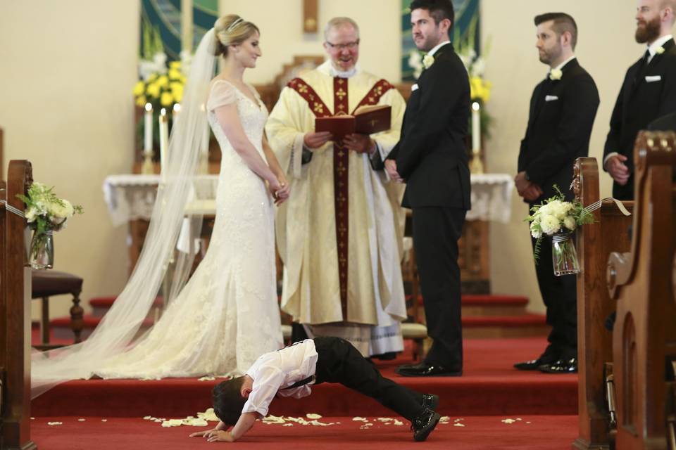 Church Candid Wedding Photo