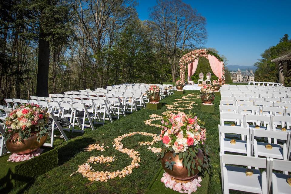 Floral aisle decor