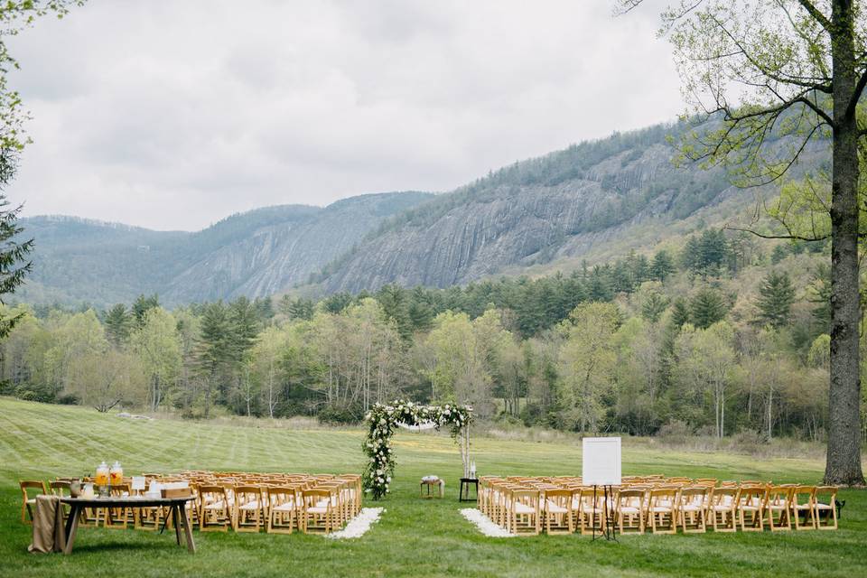 Outdoor wedding site