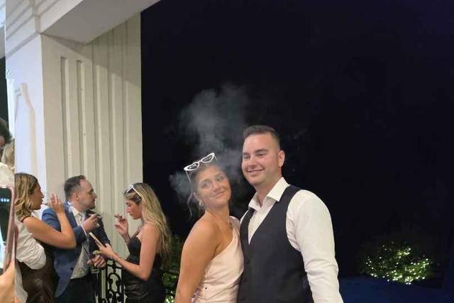 A couple that shares a smoke..