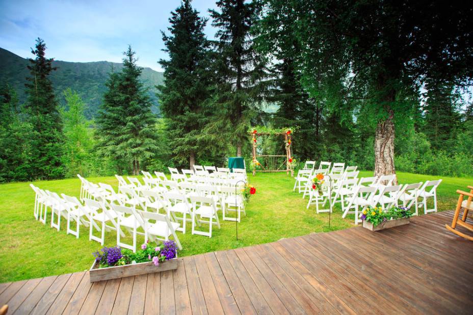 Wedding ceremony area