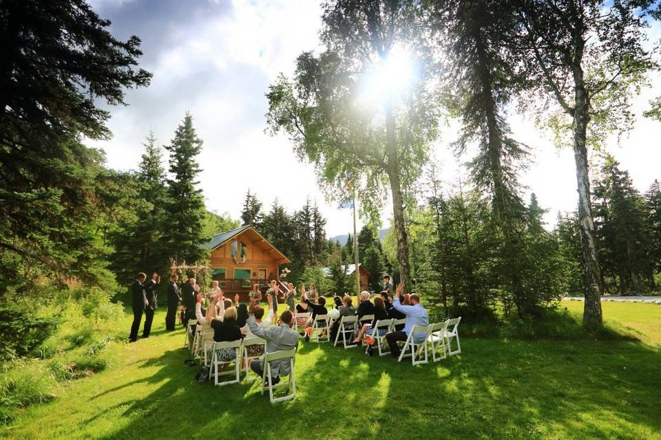 Alaska Heavenly Lodge Mt. Cecil ceremony site.
