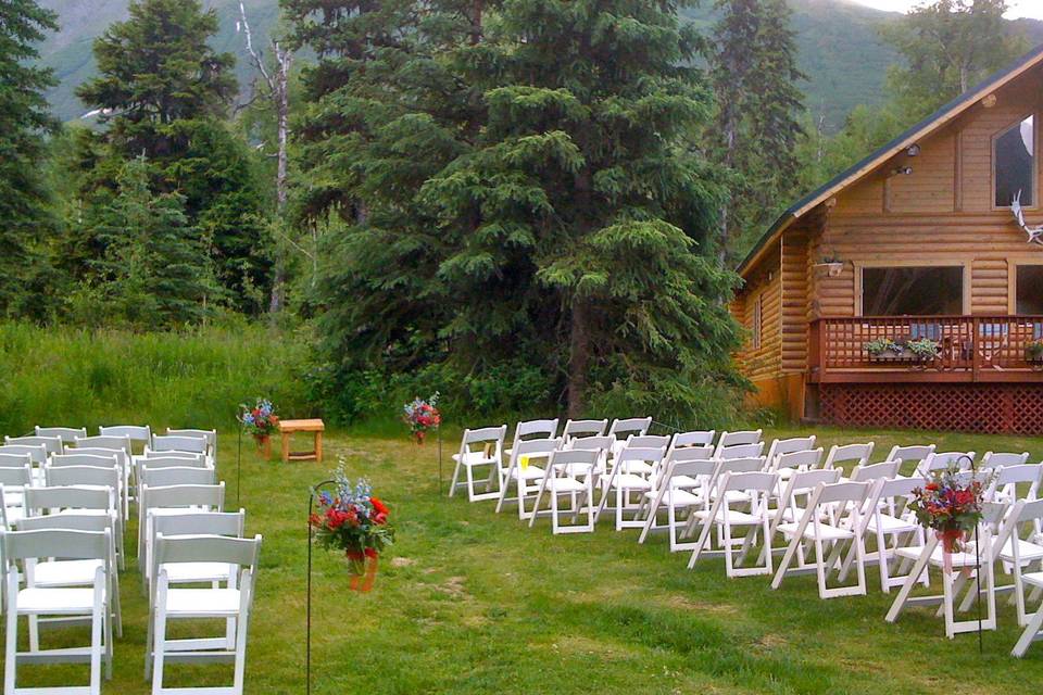 Wedding ceremony area