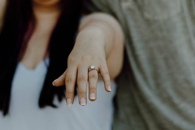 Showing off the ring