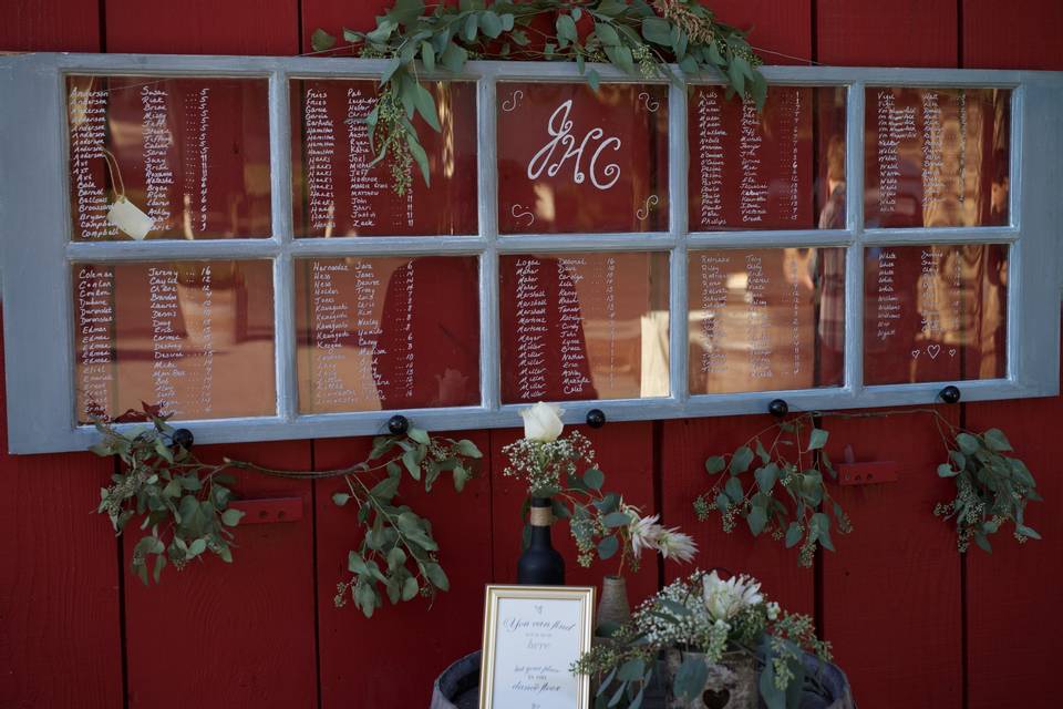 Table assignments on a window