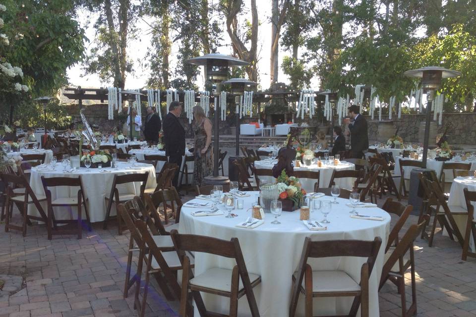 Outdoor reception setup