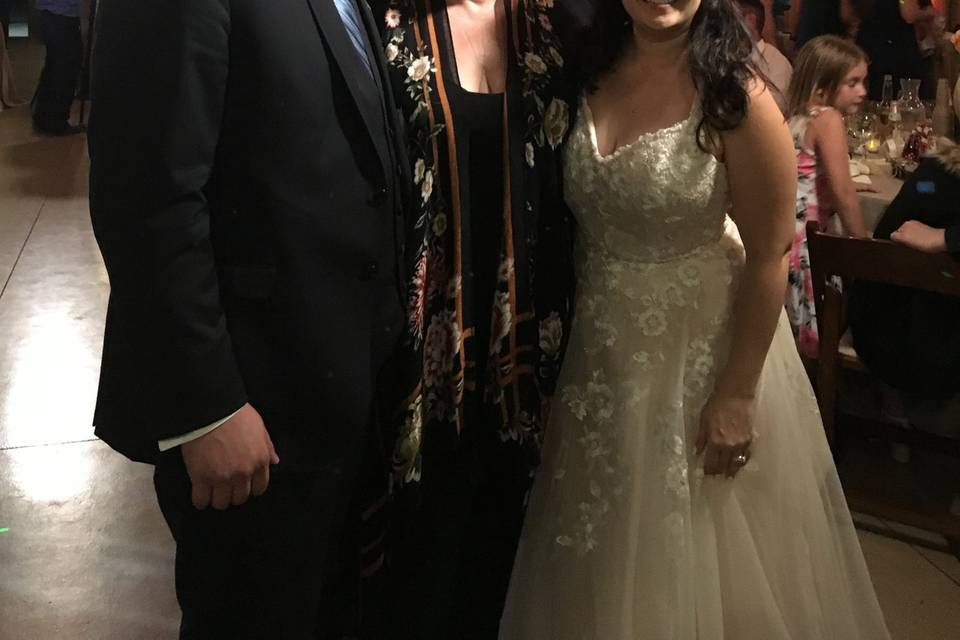 With the newlyweds