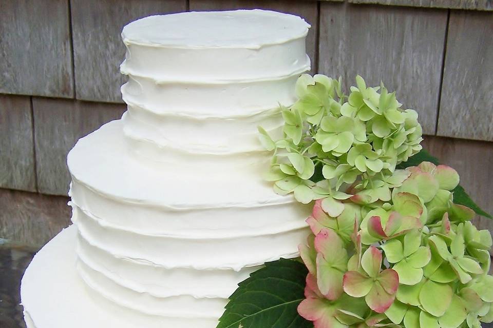 Buttercream Ruffles and Hydrangeas