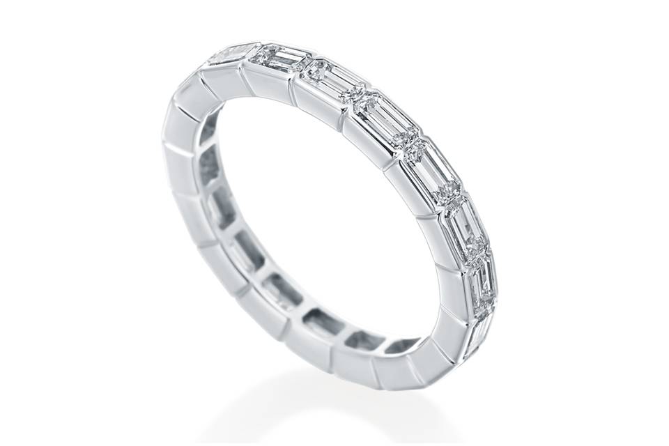 Emerald Cut Eternity Band