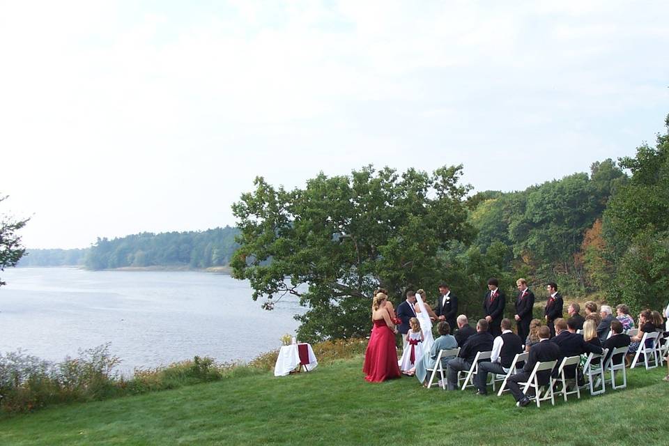 Outdoor wedding ceremony