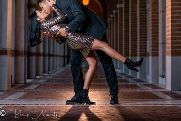 Couple kissing - Breaux Moments Photography
