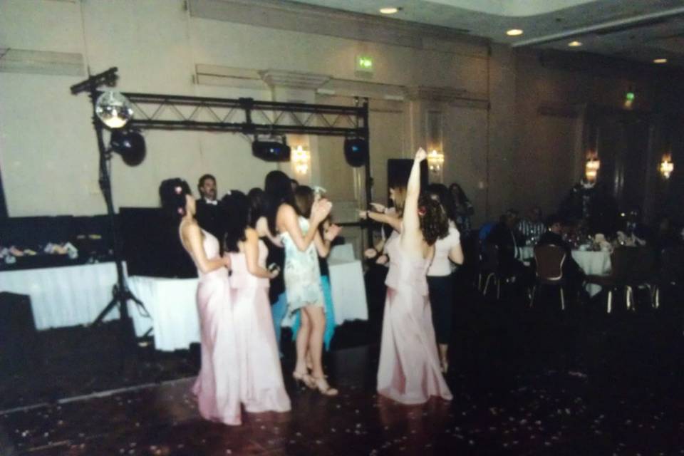 Bridesmaids having a good time at The Hilton in Albuquerque, NM