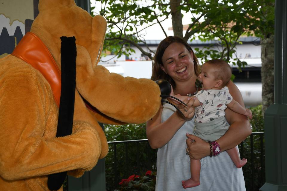 My youngest meeting pluto!