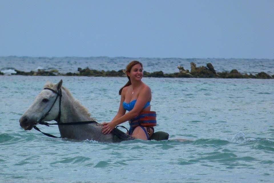 Kate riding in jamaica