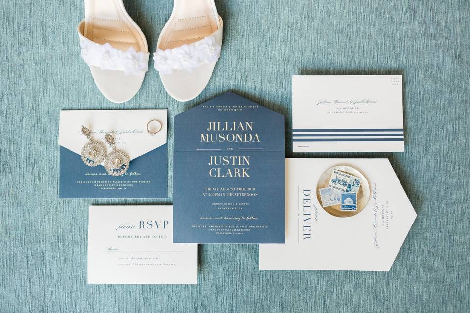 Traditional wedding stationery