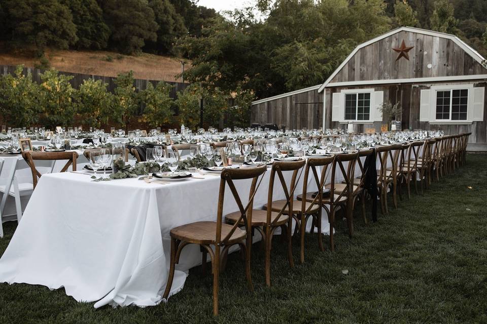 Rustic table setup