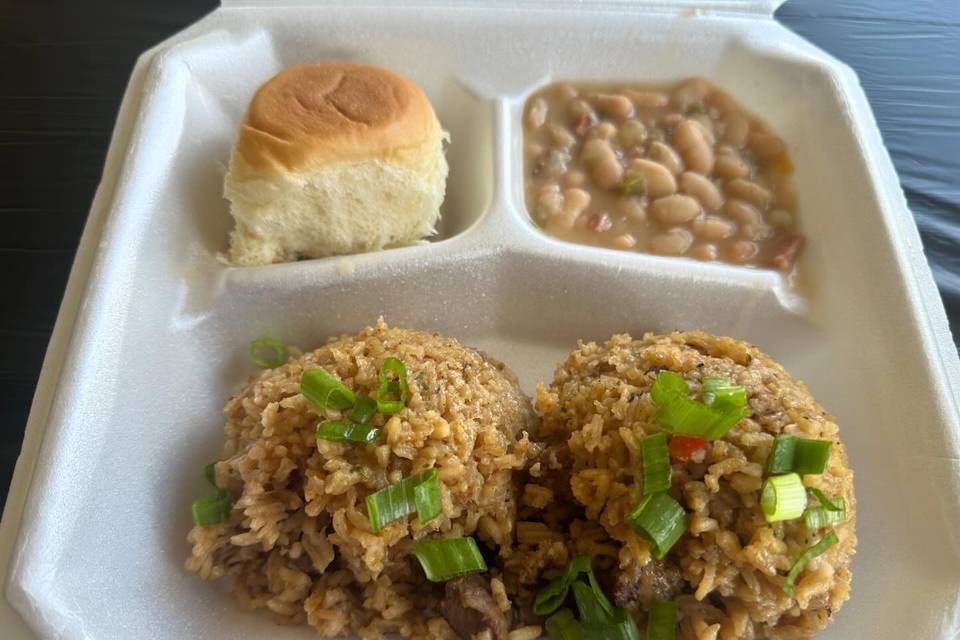 Jambalaya and white beans