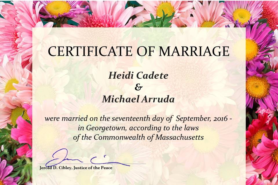 Marriage Certificate