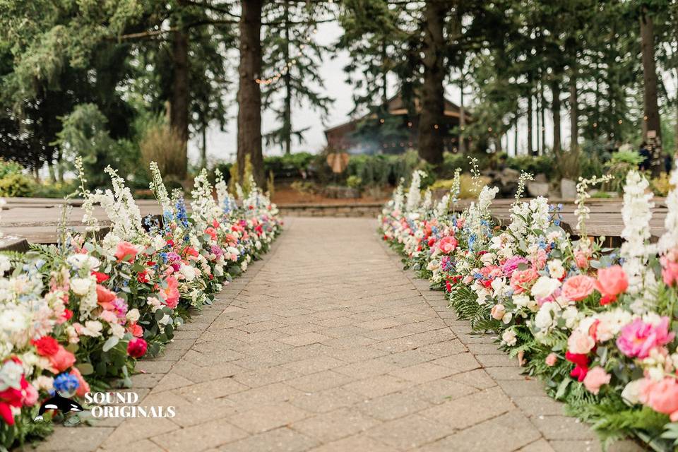 Deck Facing Fireplace Ceremony