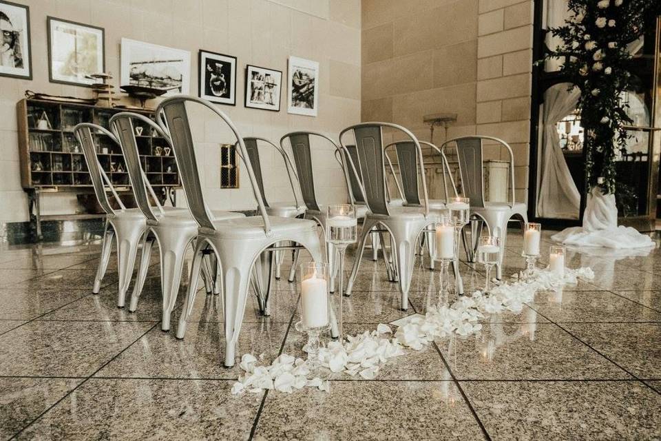 Wedding aisle chairs