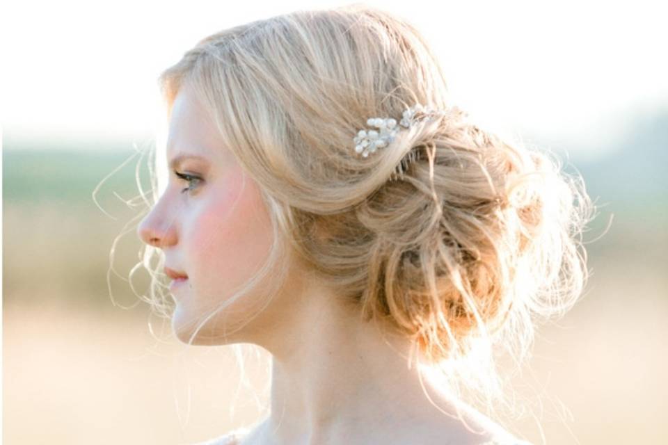 Soft romantic hair and makeup