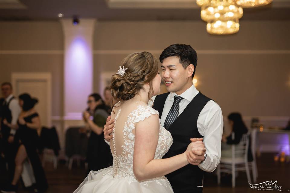 Bridal elegant updo.