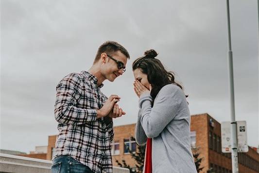 Showing her the ring
