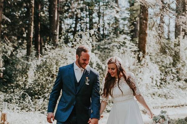Couple walking hand in hand