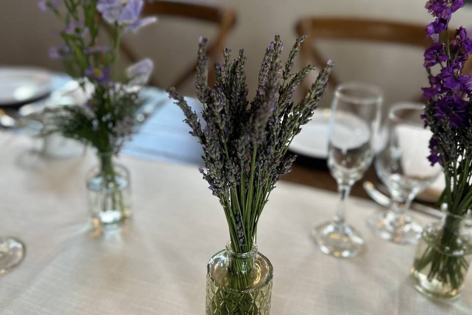 Bud Vase Centerpieces