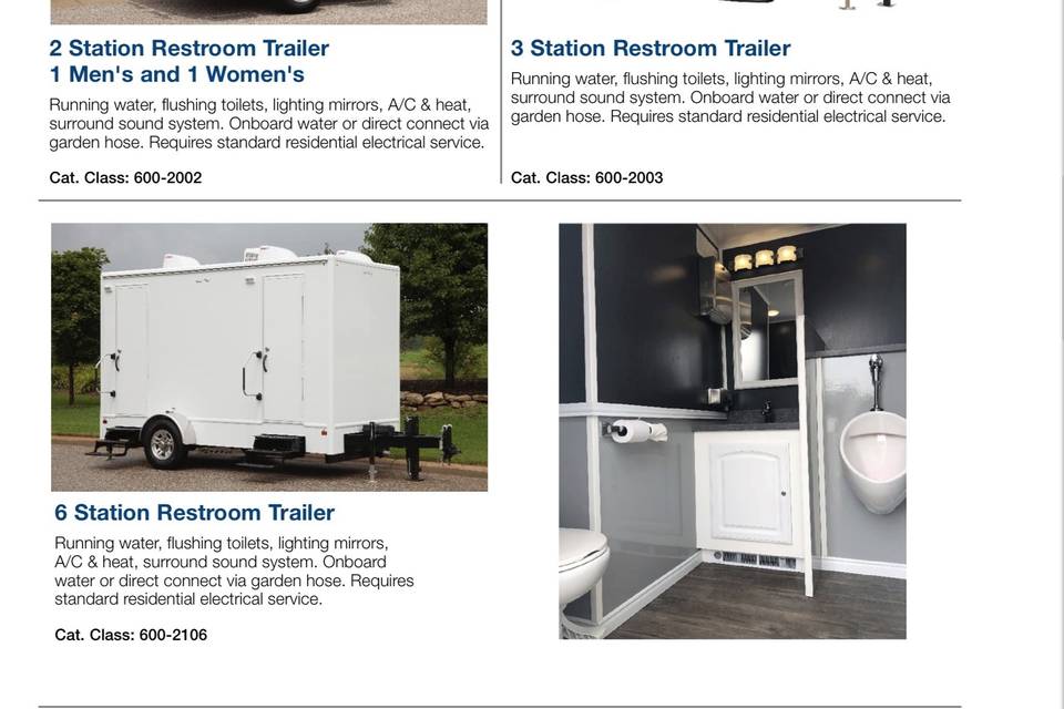 Small Sized Restroom Trailers