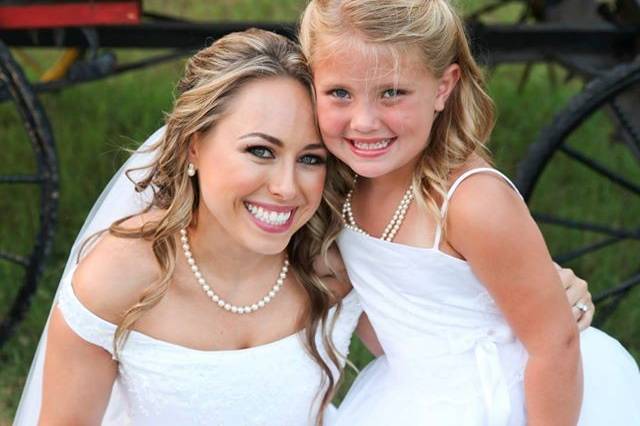 Bride and Flower girl Makeup