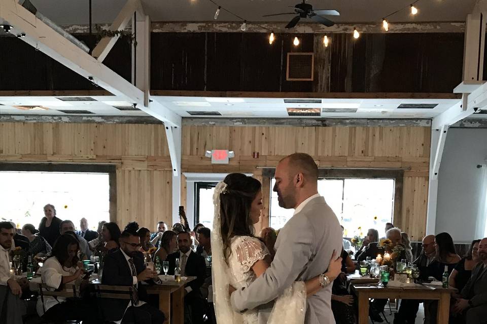 Boho bride and her hubs!