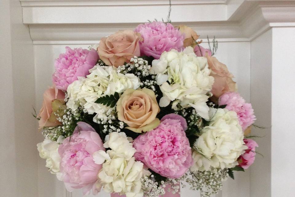 Pink and white flowers