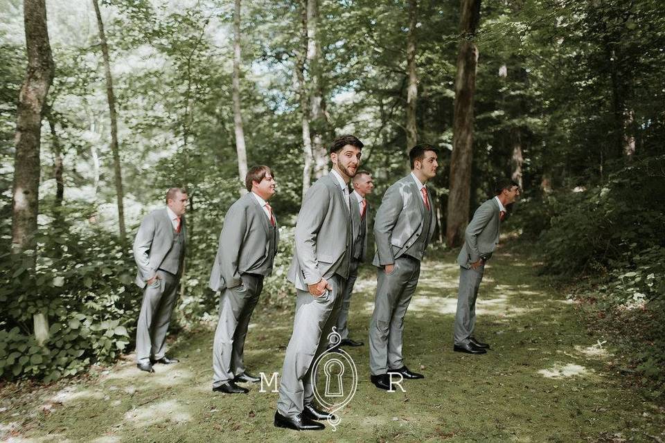 Groom with groomsmen