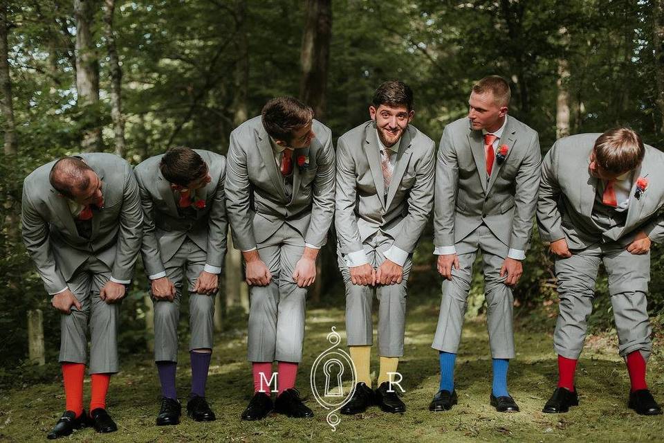 Groom with groomsmen