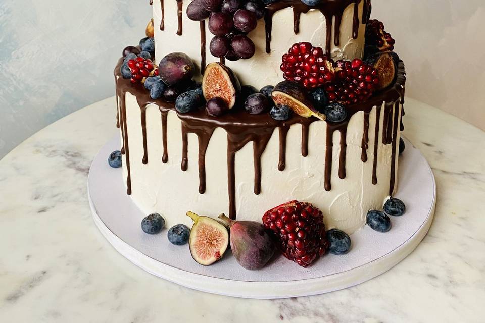Decadent chocolate fruit