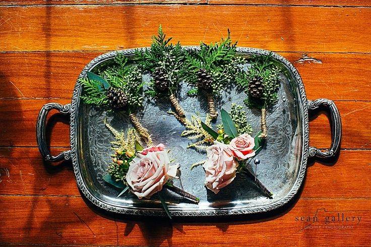 Flowers on a tray