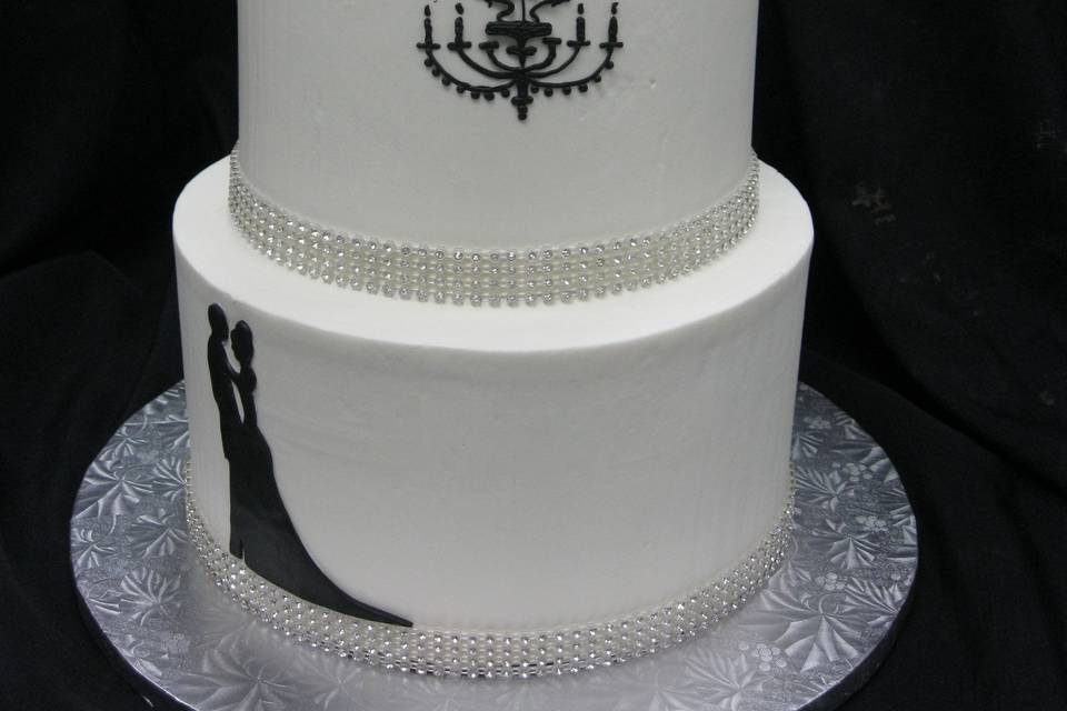 Stylish wedding cake