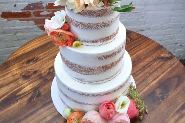 Rustic naked cake