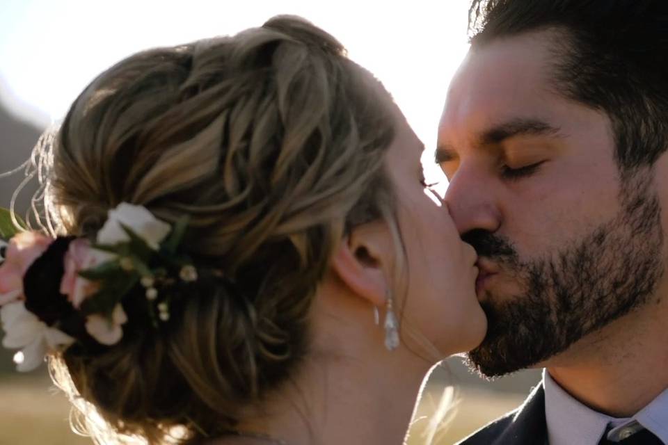 Couple sharing a kiss