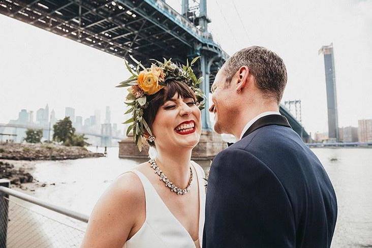 Smiling bride