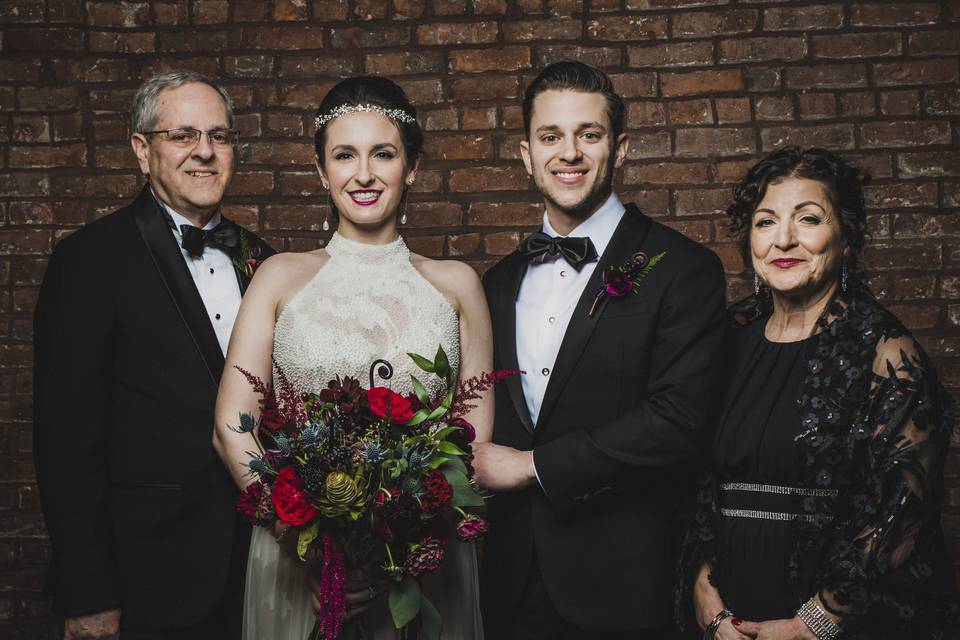 Beautiful bride and groom