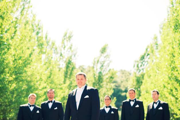 The groom with his groomsmen